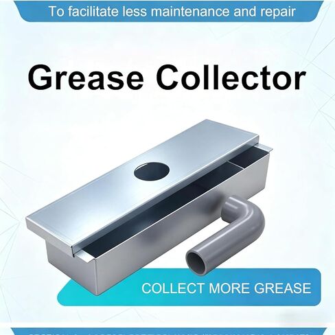 Grease Box for Restaurant Canopy Hood Exhaust Fan | Grease Catcher and Food Truck Exhaust Fans Includes Downspout, Rooftop Grease Holder for Kitchen in Kuwait