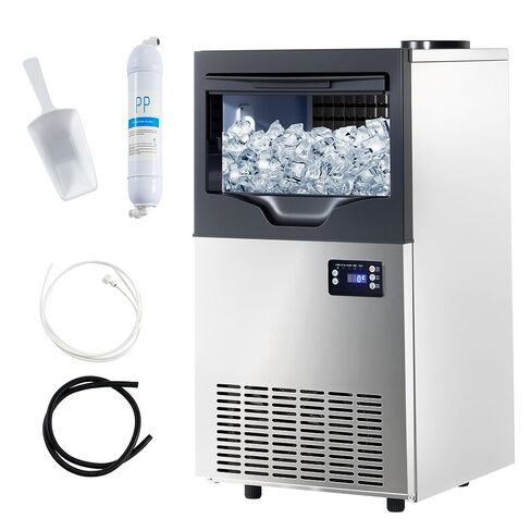 Albott Commercial Ice Maker, 450lbs/24H Ice Production, 100lbs Storage, 2-Way Water Inlet, Freestanding Countertop Ice Machine with Self-Cleaning, for Home, Bar, Restaurant in Kuwait