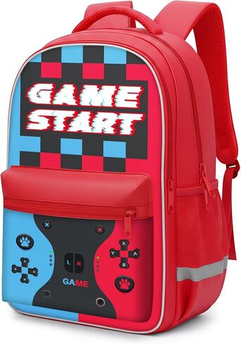 3-Piece Video Game Backpack Set for Boys Teens - 16.5 Inch Large Bookbag with Insulated Lunch Box & Sturdy Pencil Case, Ideal for Elementary & Middle School, Fits Textbooks in Saudi Arabia