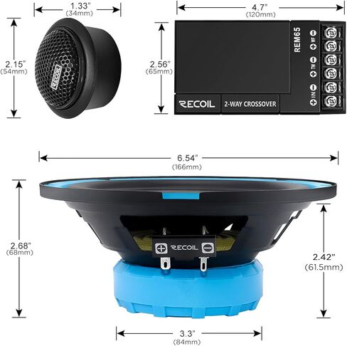 RECOIL REM65 Echo Series 6.5 بوصة نظام مكبر صوت للسيارة in Kuwait