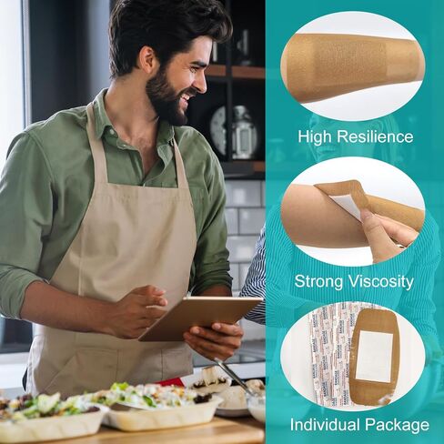 24 Set Extra Large Bandages Bulk 5" x 3", 6" x 3" Flexible Adhesive Wound Care Fabric Bandages Large Size Breathable with Non-Stick Pad for First Aid Wound Care in Saudi Arabia