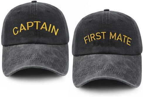 قبعات Captain & First Mate للرجال والنساء، قطعتان من قبعات البيسبول للقوارب السيد والسيدة in Saudi Arabia