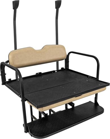 Gusto® Club Car Precedent Golf Cart Flip Folding Rear Back Seat Kit (OEM Buff/Beige) in Kuwait