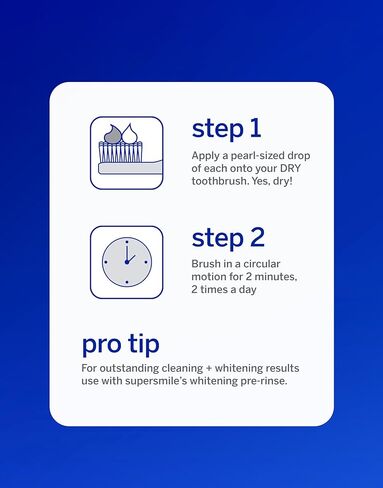 Supersmile Fluoride-Free Whitening System – 1.4oz Professional Grade Whitening Toothpaste & 1.2oz Accelerator – Whitens up to 6 Shades & Strengthens Enamel in Kuwait