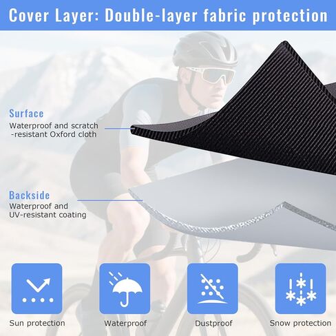 2 Pcs Bike Seat Cover Waterproof, Black Bicycle Seat Cover with Drawstring for Multiple Bicycles and E-Bikes in Kuwait