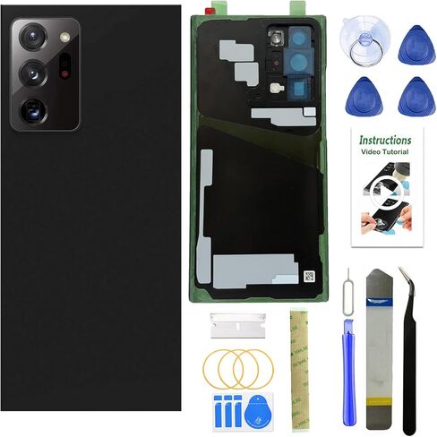 2 Pieces OEM Note 20 Ultra Camera Glass Replacement for Samsung Galaxy Note 20 Ultra 5G (All Carriers) Rear Camera Glass Lens Replacement with Adhesive Pre-Installed and Repair Tools in Saudi Arabia