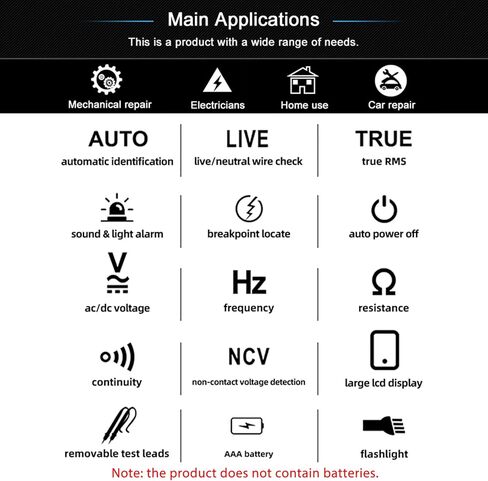 BSIDE A1 Mini Multimeter LCD جهاز اختبار رقمي للكشف عن الجهد 2000 عدد DC/AC مقاومة تردد الجهد NCV استمرارية سلك حي سلك محايد تحقق من مقياس RMS الحقيقي مع حقيبة سحاب للتخزين in Kuwait