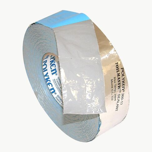 Nashua 360-17/SI3100 Polyken 360-17 شريط مطاط بوتيل شديد التحمل، سمك 17 مل، طول 100 بوصة × عرض 3 بوصة، ألومنيوم، فضي in Kuwait