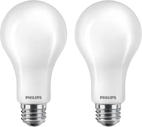 Philips LED Frosted Dimmable, Warm Glow Effect A19 Light Bulb - Pack of 2 - EyeComfort Flicker Free - 12W = 75W - 1100 Lumen - Soft White (2700K) - E26 Base - Indoor - Title 20 in Kuwait