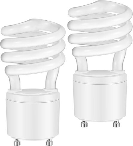 2 قطعة 13 واط 120 فولت 60 هرتز GU24 CFL LED مصابيح كهربائية 2 الشق قاعدة T3 3500K 900lm ضوء الفلورسنت الأبيض الدافئ دوامة مصابيح الفلورسنت المدمجة in Kuwait