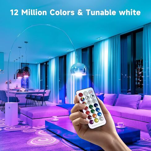 مصباح LED متغير اللون للتحكم عن بعد، لمبات إضاءة RGB عن بعد لمصباح الإضاءة المتغير اللون ILC in Kuwait