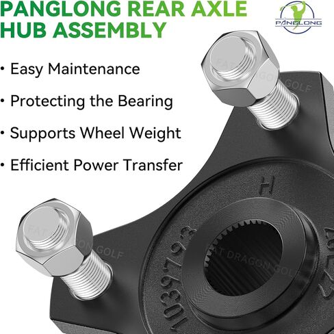 Panglong Club Car Rear Wheel Hub Assembly-2Pcs, Golf Cart Rear Wheel Hub Fit 2015-UP Club Car Precedent, Tempo, Onward Gas Golf Cart with Subaru EX40 or Kohler ECH440 Engine, OEM# 103995001 1010984 in Saudi Arabia