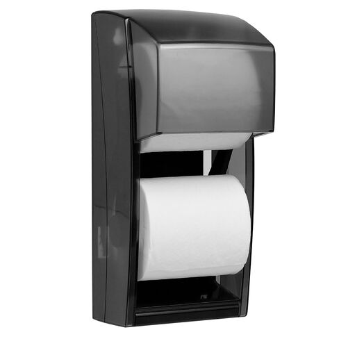 Kimberly Clark Professional Double Roll Toilet Paper Dispenser (09021), Cored or Coreless Standard Roll Compatible, Smoke (Black) in Kuwait