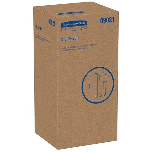 Kimberly Clark Professional Double Roll Toilet Paper Dispenser (09021), Cored or Coreless Standard Roll Compatible, Smoke (Black) in Kuwait