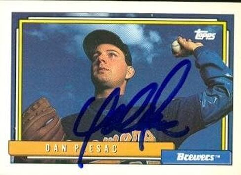 مستودع التوقيع 48024 دان بليساك بطاقة البيسبول الموقعة ميلووكي برويرز 1992 Topps رقم .303 in Kuwait