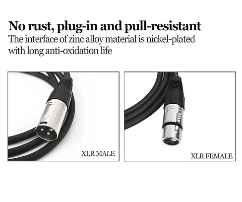 استبدال XLR 3 دبوس كابل ميكروفون ذكر وأنثى متوازن محمية كابل XLR ميكروفون كابل تمديد الصوت المتوازن كابل 3 دبوس (5FT) in Kuwait