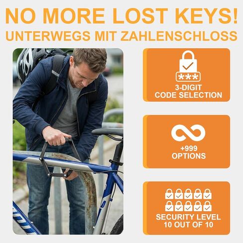 Diyife Mini Folding Bike Lock, [2.36ft/72cm] 3-Digit Combination Bicycle Lock, 360° Rotation Waterproof Anti-Theft Alloy Steel Foldable Lock with Bracket for Ebike Scooter Motorcycle in Kuwait