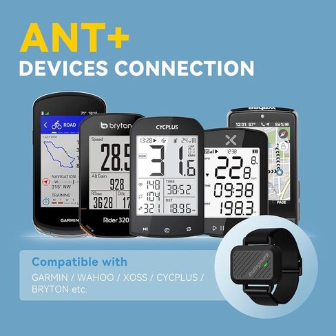 Heart Rate Monitor Armband, Bluetooth 5.0/ANT+ HR Monitor, Rechargeable Fitness Tracker with 110 Hour Battery Life, HR Zone LED Indicator, IPX6 Waterproof, for Running, Cycling, Exercise, Other Sports in Kuwait