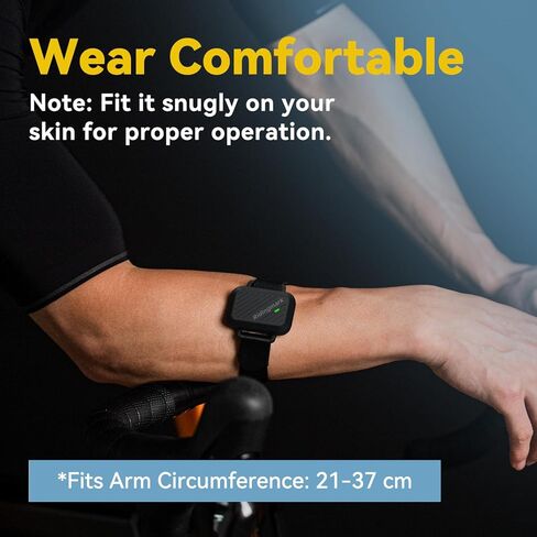 Heart Rate Monitor Armband, Bluetooth 5.0/ANT+ HR Monitor, Rechargeable Fitness Tracker with 110 Hour Battery Life, HR Zone LED Indicator, IPX6 Waterproof, for Running, Cycling, Exercise, Other Sports in Kuwait