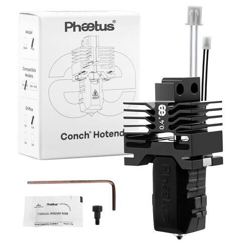 Phaetus ترقية Conch Hotend/Conch Hotend Plus EndCoat فوهة/فوهة كربيد السيليكون مع كتلة التسخين الثرمستور لـ Bambu Lab X1، X1C طابعة ثلاثية الأبعاد 0.4 مم (سلسلة X1) in Kuwait