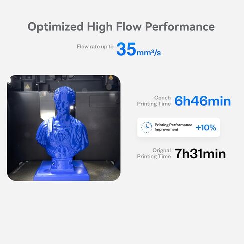 Phaetus ترقية Conch Hotend/Conch Hotend Plus EndCoat فوهة/فوهة كربيد السيليكون مع كتلة التسخين الثرمستور لـ Bambu Lab X1، X1C طابعة ثلاثية الأبعاد 0.4 مم (سلسلة X1) in Kuwait
