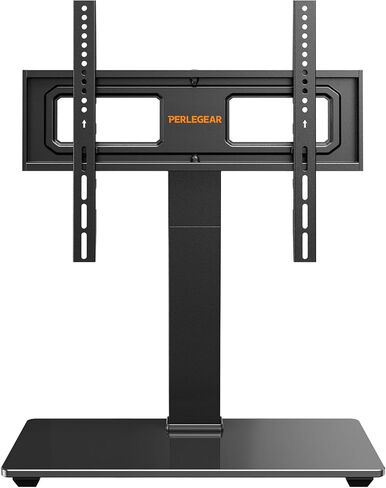 Perlegear Universal TV Stand, Swivel TV Stand Base for 32–70 inch TVs, Height Adjustable Table Top TV Stand Mount with Tilt, Tempered Glass Base, Holds up to 88 lbs, Max VESA 400x400mm, PGTVS26 in Saudi Arabia