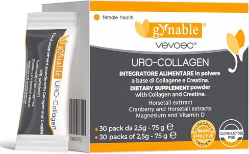 Gynable UROCollagen,Bladder Control Supplement for Women,Urinary Tract Health, Strengthen Pelvic Floor Muscles,Urinary Leakage,Female Care,with Creatine,Natural Lemon Flavored in Saudi Arabia