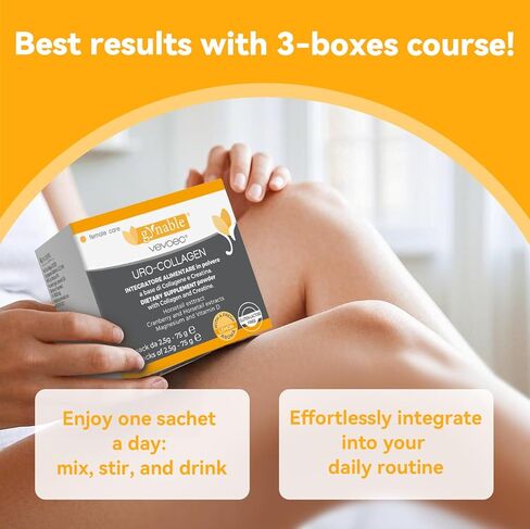 Gynable UROCollagen,Bladder Control Supplement for Women,Urinary Tract Health, Strengthen Pelvic Floor Muscles,Urinary Leakage,Female Care,with Creatine,Natural Lemon Flavored in Saudi Arabia