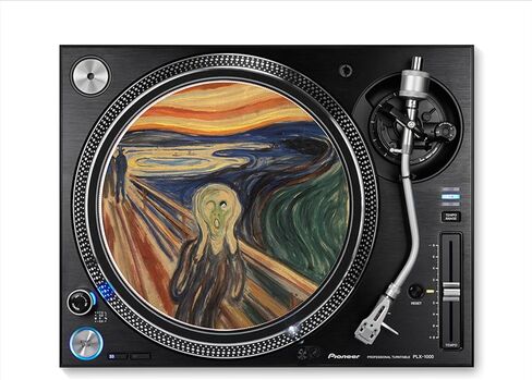 Munch The Scream Art Series - Turntable Slipmat - 11.75" Platter Slipmat for 12" Vinyl Record Players - Improves Sound Support - 1/8" Thick Felt Record Player Mat in Kuwait