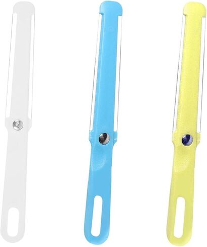 3 Pack Cheese Slicer Handheld 2 Side Wire Blade Knife Butter Cutter Peeler Spatula Cake Sausage Ham Slicing Tool for Cheddar Gruyere Raclette Mozzarella Block in Kuwait
