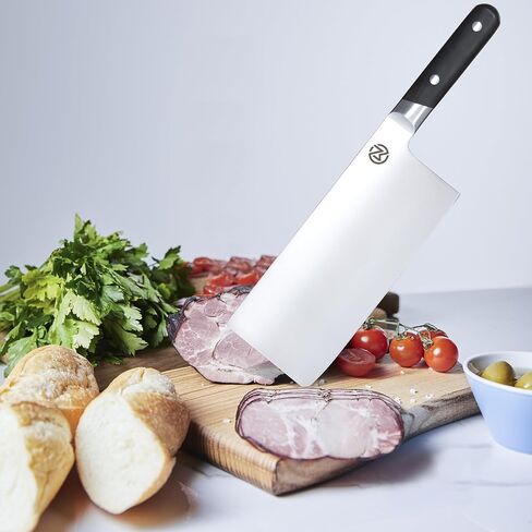 8" Vegetable Cleaver, 59 Rockwell Hardness, 9cr Stainless Steel, Chacate Preto Wood Handle in Kuwait