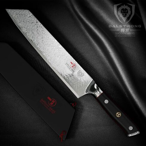 Dalstrong Kiritsuke Chef Knife - 8.5 inch - Shogun Series Elite - Damascus - Japanese AUS-10V Super Steel Kitchen Knife - Premium Black G10 Handle - Razor Sharp Knife - Chef's Knife - w/Sheath in Kuwait