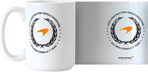 Logo Brands McLaren Formula 1 Team Constructors' Champions This Team 15 oz Sublimated Mug – Straight Walls with Classic C-Shape Handle – Durable Everyday Coffee Mug in Saudi Arabia
