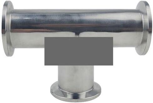 KF50 Vacuum Equal Tee Stainless Steel 3 Way Tee Ferrule Pipe Connector Fitting KF Flange Tri Clamp IHNIEAEW in Kuwait