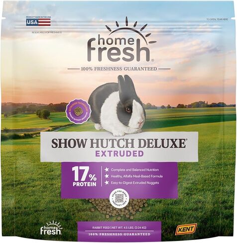 Blue Seal Fresh Show Hutch Deluxe 17 Rabbit Food - تعبئة قابلة لإعادة بيعها للاحتفاظ بها في النضارة ، وتشجع على نظام هضمي صحي ومدخول مناسب - حقيبة 20 رطل in Saudi Arabia