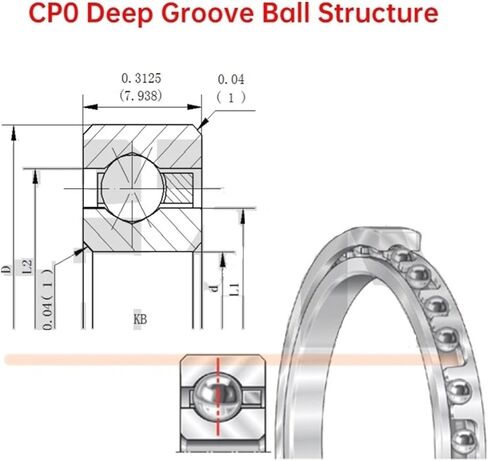 1PCS Thin-Wall Constant Section Bearing Inch Height 7.938 .9375mm KB Series CP0 XP0 ARO 020 025 030 042(Cp0,KB180) in Kuwait