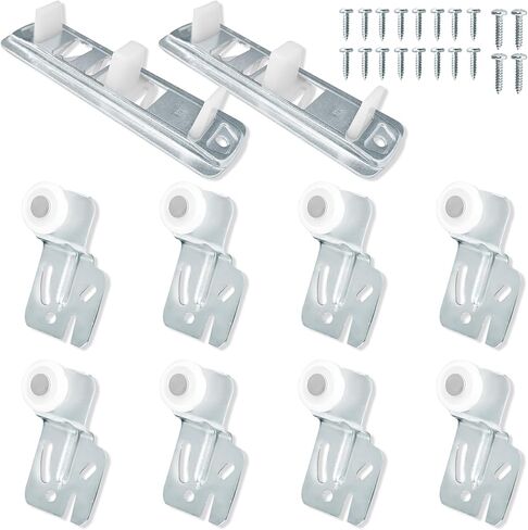 10 PCS Sliding Closet Door Roller Kit Including MP6501 Closet Door Roller and N 6560 Sliding Closet Door Floor Guide Compatible with Prime-Line,Fits 3/4" to 1-3/8" Doors (10 PCS) in Kuwait
