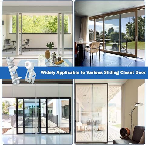 10 PCS Sliding Closet Door Roller Kit Including MP6501 Closet Door Roller and N 6560 Sliding Closet Door Floor Guide Compatible with Prime-Line,Fits 3/4" to 1-3/8" Doors (10 PCS) in Kuwait