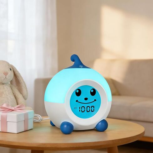 I·CODE Ok to Wake ساعة منبه للأطفال الصغار، مدرب نوم الأطفال مع ضوء أخضر أحمر ورموز تعبيرية، ضوء ليلي يساعد على نوم الأطفال الصغار مع مؤقت إيقاف تلقائي، للأطفال من عمر 2-10 سنوات in Kuwait