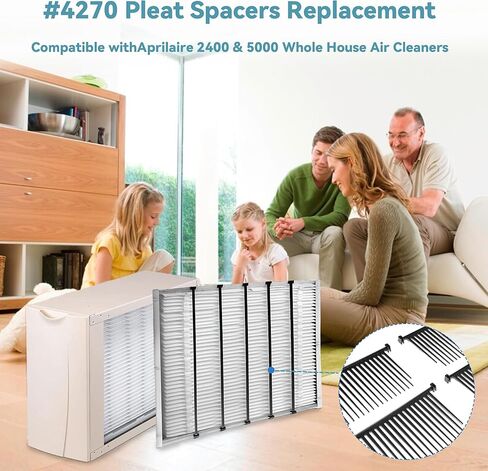 4270 Pleat Spacers Replacement Compatible with Aprilaire 2400 & 5000 Whole House Air Cleaners, 4270 Fresh Air Ventilation Pleat Spacers, 6 Pack in Kuwait