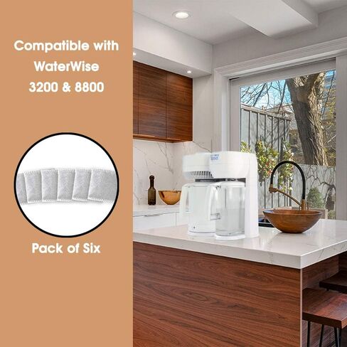 Green Piece® متوافق مع Waterwise 3200 و8800 | الفحم المنشط | عبوة مكونة من 6 قطع - مقاس 4 × 3 بوصة - 25 جرامًا (لا يتم تصنيعها أو بيعها بواسطة Waterwise) in Kuwait