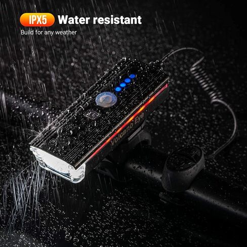 Bike Light Set, USB Rechargeable 1000 Lumen LED Bicycle Headlight and Taillight, Waterproof Bright Cycle Lights with 4 Lighting Modes, Easy Mount Front Cycling Light for Any Bikes in Kuwait