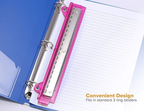 Bostitch Office Ring Binder 3 فتحات للثقب، 5 أوراق، تتضمن ثقبًا واحدًا بألوان متنوعة (RBHP-4C) in Kuwait