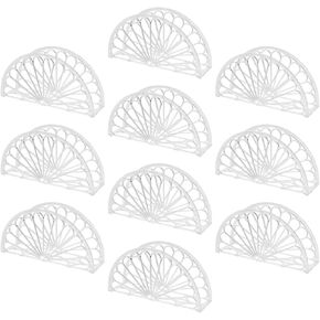 Transparent Plastic Napkin Holder 10 Pack Fan Design Napkin Stand Paper Tissue Dispenser Serviette Storage for Kitchen Dining Table Office in Kuwait