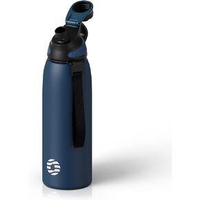 زجاجة مياه معزولة من الفولاذ المقاوم للصدأ من Fjbottle، زجاجات مياه مانعة للتسرب سعة 32 أونصة، كوب ثلج قابل لإعادة الاستخدام، إبريق فراغ مزدوج الجدار، خفيف الوزن متين للسفر والرياضة، التمرين، 32oz in Kuwait