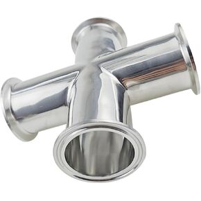 Pipe OD 32mm Stainless Steel SS304 4 Way Cross Fitting 1.5" Tri Clamp Feerule OD 50.5mm Home brew IHNIEAEW in Saudi Arabia