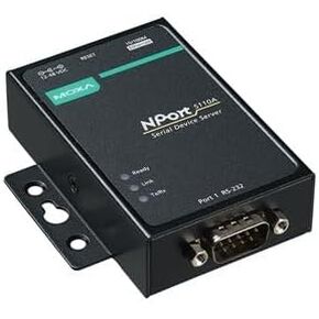 MOXA NPort 5110A-T - 1 وحدة تحكم بالمنافذ، 10/100 Ethernet, RS-232, DB9 Male, -40 to 75øC درجة حرارة التشغيل in Kuwait