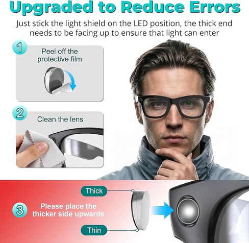 HiBloks 20Pcs LED Light Blocking Stickers Compatible with Ray-Ban Meta Wayfarer/Skyler/Headliner (Gen 2) & Oakley Meta HSTN Smart Glasses Accessories, 2026 Upgrade Blackout LED Light Covers Sticker in Kuwait