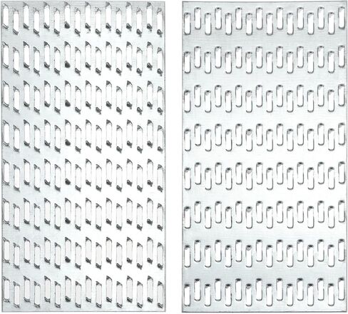 QWORK Pronged Truss Mending Plates 10 Pack، 4x8 بوصة ألواح ربط إصلاح من الصلب الكربوني المجلفن، لوحات توصيل معدنية بسمك 1 مم 8 مم لتروس السقف والأخشاب والخشب إلى الخشب in Kuwait