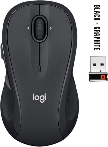 لوجيتيك ماوس كمبيوتر لاسلكي M510 للكمبيوتر مع مستقبل USB موحد - جرافيت in Kuwait
